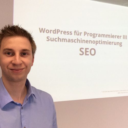 Felix in Salzburg für einen WordPress SEO Kurs